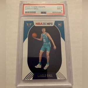 2020-21 NBA Panini Hoops LaMelo Ball Rookie RC #223 PSA 9 Mint HORNETS